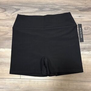 White Fox Boutique Black High-Waist Bike Shorts